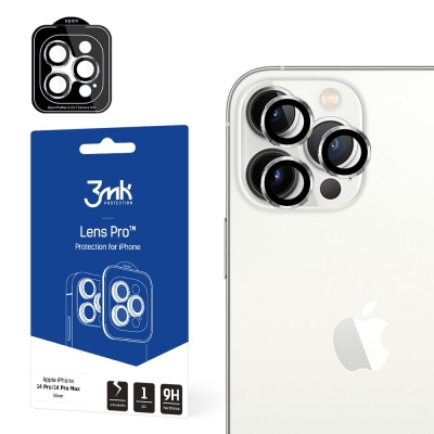 Apsauginis stikliukas kamerai 3mk Lens Pro Apple iPhone 13 / 13 Mini sidabrinis