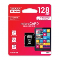 Atminties korta Goodram microSD 128Gb (class 10) + SD adapter