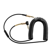 Audio adapteris Hoco UPA02 AUX 3,5mm į 3,5mm su mikrofonu juodas