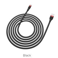 USB kabelis Hoco U72 Type-C 1.2m silikoninis juodas