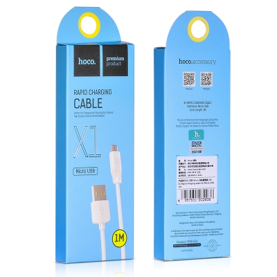 USB kabelis Hoco X1 microUSB 1.0m baltas USB kabelis Hoco X1 microUSB 1.0m baltas