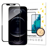 LCD apsauginis stikliukas Wozinsky 5D pritaikytas dėklui Apple iPhone 6 / 6S / 7 / 8 / SE 2020 / SE 2022 juodas 2vnt