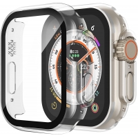 LCD apsauginis stikliukas / dėklas 360 degree cover Apple Watch 44mm skaidrus