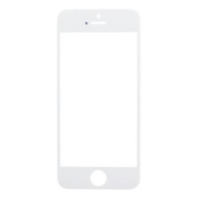 LCD stikliukas Apple iPhone 5S / SE su rėmeliu ir OCA baltas