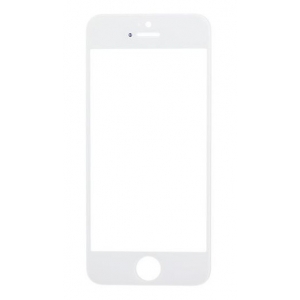 LCD stikliukas Apple iPhone 5S / SE su rėmeliu ir OCA baltas V2