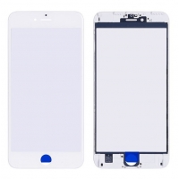 LCD stikliukas Apple iPhone 6 Plus su rėmeliu ir OCA baltas V2