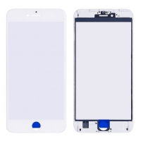 LCD stikliukas Apple iPhone 6S Plus su rėmeliu ir OCA baltas V2