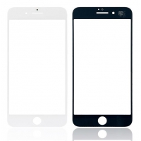LCD stikliukas Apple iPhone 8 Plus su rėmeliu ir OCA baltas V2