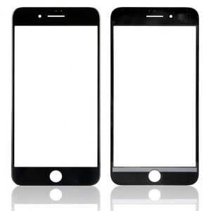LCD stikliukas Apple iPhone 8 Plus su rėmeliu ir OCA juodas V2