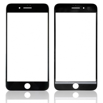 LCD stikliukas Apple iPhone 8 Plus su rėmeliu ir OCA juodas V2
