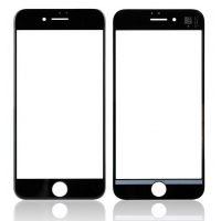 LCD stikliukas Apple iPhone 8 / SE 2020 su rėmeliu ir OCA juodas V2