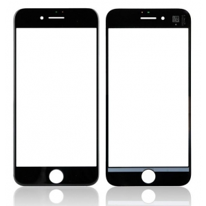 LCD stikliukas Apple iPhone 8 / SE 2020 su rėmeliu ir OCA juodas V2