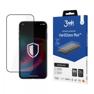 LCD apsauginis stikliukas 3mk Hard Glass Max Apple iPhone 14 Plus juodas