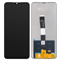 Ekranas Xiaomi Redmi 9A / 9C / 9AT su lietimui jautriu stikliuku juodas