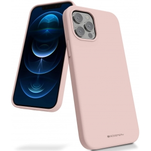 Dėklas Mercury Silicone Case Apple iPhone 12 / 12 Pro rožinio smėlio