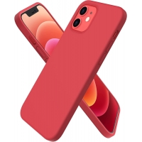 Dėklas Liquid Silicone 1.5mm Apple iPhone 12 Pro Max raudonas