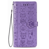 Dėklas Cat-Dog Samsung A037 A03s purpurinis