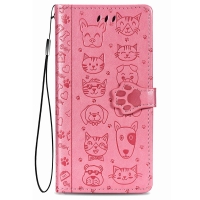 Dėklas Cat-Dog Samsung A725 A72 rožinis