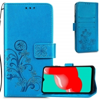 Dėklas Flower Book Samsung A145 A14 4G / A146 A14 5G mėlynas
