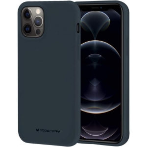 Dėklas Mercury Soft Jelly Case Apple iPhone 12 mini tamsiai mėlynas