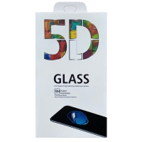 LCD apsauginis stikliukas 5D Full Glue Samsung A025 A02s / A035 A03 / A037 A03s lenktas juodas