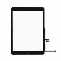 Lietimui jautrus stikliukas Apple iPad 10.2 2019 / 2020 (7th / 8th generation) juodas su home mygtuku ir laikikliais