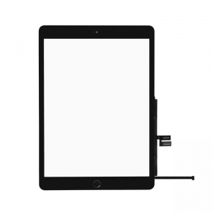 Lietimui jautrus stikliukas Apple iPad 10.2 2019 / 2020 (7th / 8th generation) juodas su home mygtuku ir laikikliais