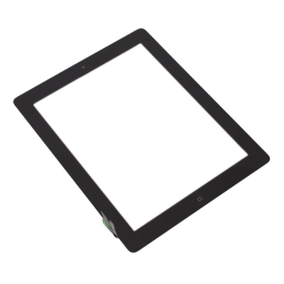 Lietimui jautrus stikliukas Apple iPad 2 juodas su home mygtuku ir laikikliais HQ