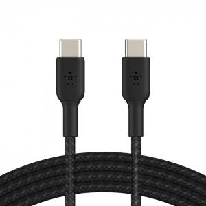 USB kabelis Belkin Boost Charge Braided USB-C to USB-C 1.0m juodas