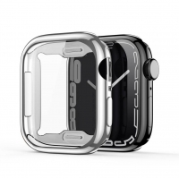 LCD apsauginis stikliukas / dėklas Dux Ducis Samo Apple Watch 41mm sidabrinis