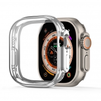 LCD apsauginis stikliukas / dėklas Dux Ducis Samo Apple Watch Ultra 49mm sidabrinis