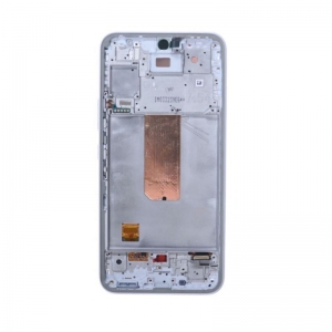 Ekranas Samsung A546 A54 5G su lietimui jautriu stikliuku ir rėmeliu originalus Awesome White (service pack)