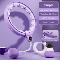 Masažuojantis gimnastikos lankas Smart Hula Hoop HHP007 violetinis