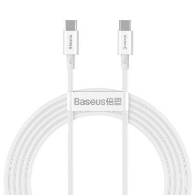 USB kabelis Baseus Superior Type-C 100W 2.0m baltas CATYS-C02