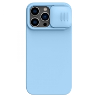 Dėklas Nillkin CamShield Silky Magnetic Silicone Apple iPhone 14 Pro Max šviesiai mėlynas