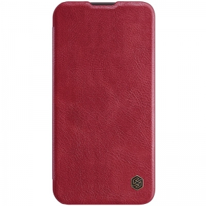 Dėklas Nillkin Qin Pro Leather Apple iPhone 14 Plus raudonas