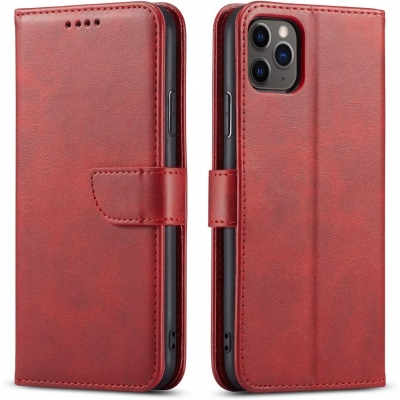 Dėklas Wallet Case Samsung A125 A12 / M127 M12 raudonas