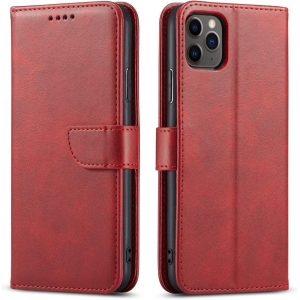 Dėklas Wallet Case Samsung A525 A52 4G / A526 A52 5G / A528 A52s 5G raudonas