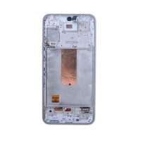 Ekranas Samsung A546 A54 5G su lietimui jautriu stikliuku ir rėmeliu originalus Awesome White (service pack)