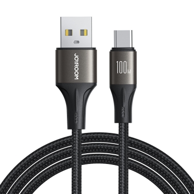 USB kabelis Joyroom SA25-AC6 USB to USB-C 100W 1.2m juodas USB kabelis Joyroom SA25-AC6 USB to USB-C 100W 1.2m juodas