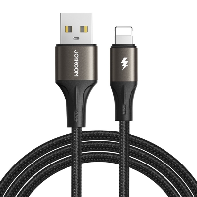 USB kabelis Joyroom SA25-AL3 USB to Lightning 3A 1.2m juodas USB kabelis Joyroom SA25-AL3 USB to Lightning 3A 1.2m juodas