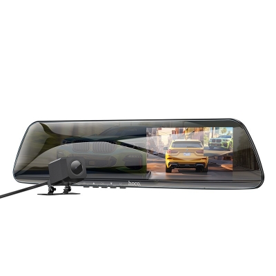Vaizdo registratorius Hoco DV4 Dual Channel Rearview Mirror Driving Recorder Vaizdo registratorius Hoco DV4 Dual Channel Rearview Mirror Driving Recorder