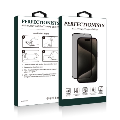 LCD apsauginis stikliukas 2.5D Privacy Perfectionists Apple iPhone 15 Pro juodas LCD apsauginis stikliukas 2.5D Privacy Perfectionists Apple iPhone 15 Pro juodas