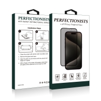 LCD apsauginis stikliukas 2.5D Privacy Perfectionists Samsung S721 S24 FE juodas