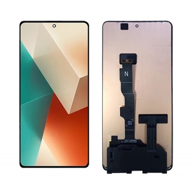 Ekranas Xiaomi Redmi Note 13 5G / Redmi Note 14S su lietimui jautriu stikliuku juodas Ekranas Xiaomi Redmi Note 13 5G / Redmi Note 14S su lietimui jautriu stikliuku juodas