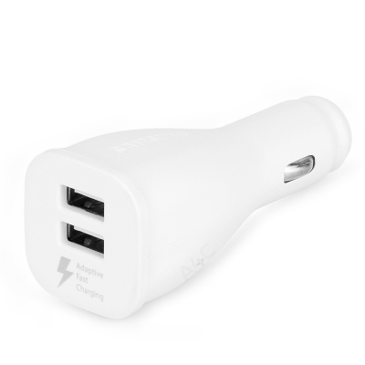Įkroviklis automobilinis Samsung EP-LN920 FastCharge 2.0A 2xUSB baltas