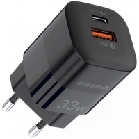 Įkroviklis Choetech PD5006 33W USB-C / USB-A juodas
