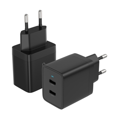 Įkroviklis Choetech Q5006 40W 2xUSB-C juodas Įkroviklis Choetech Q5006 40W 2xUSB-C juodas