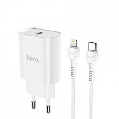 Įkroviklis Hoco N14 PD20W Type-C to Lightning baltas Įkroviklis Hoco N14 PD20W Type-C to Lightning baltas