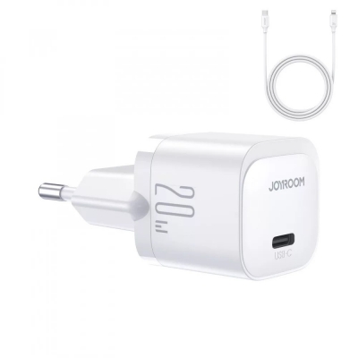 Įkroviklis Joyroom JR-TCF02 20W USB-C + USB-C to Lightning cable 1.0m baltas Įkroviklis Joyroom JR-TCF02 20W USB-C + USB-C to Lightning cable 1.0m baltas